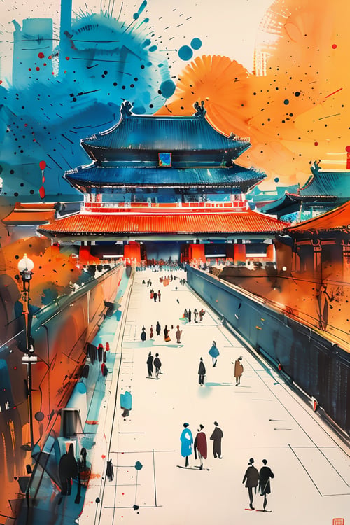 当水墨遇上水彩 by tensorxy on Tensor.Art