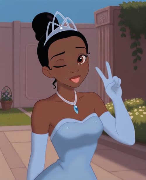 Tiana (Blue Dress) | The Princess and the Frog | by PingkyXD on Tensor.Art