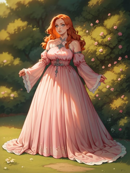 Pink Vogue Princess Dress by miaomiao on Tensor.Art