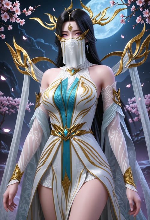 清衍静 可卸面纱 但面部无原片素材-国漫-Illustrious光辉 by 云落 on Tensor.Art