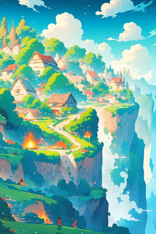 小清新治愈画风插画 by tensorxy on Tensor.Art