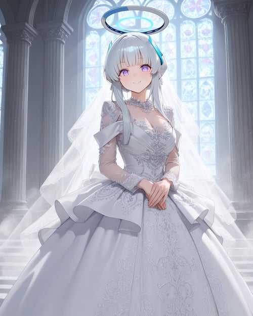 Wedding dress: The Silver Queen by miaomiao on Tensor.Art