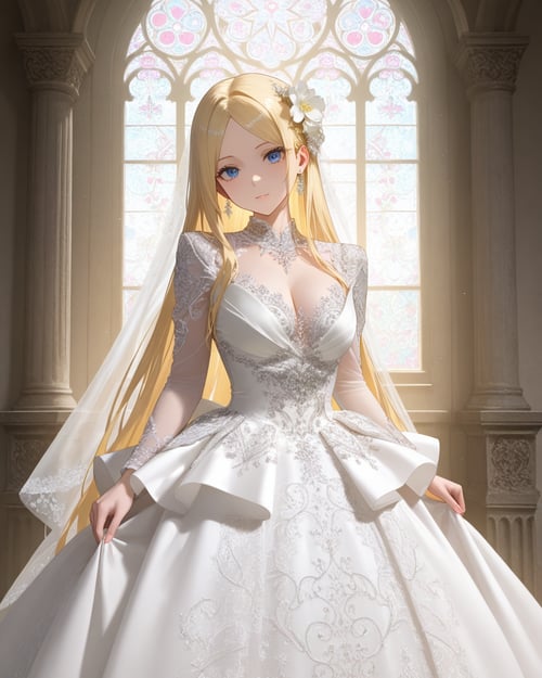 Wedding dress: The Silver Queen by miaomiao on Tensor.Art
