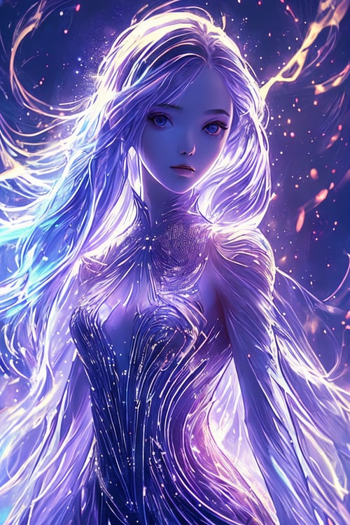 霓虹幻彩-流光溢彩的衣服-AI摆摊专用lora by 小资AI画廊 on Tensor.Art