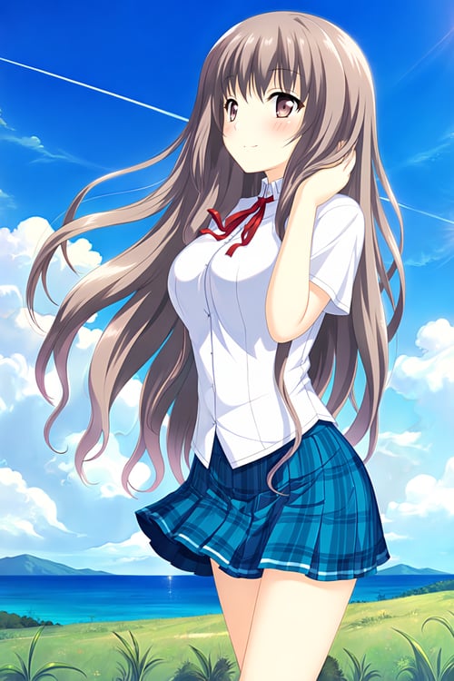 時雨 佳奈子(この大空に、翼をひろげて)/ Kanako Shigure (If My Heart by azrakuC on Tensor.Art