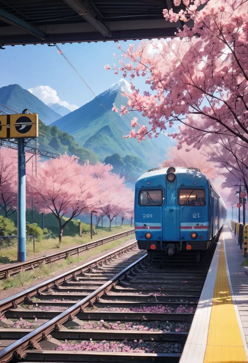0802 Sakura Train Station by reprinter on Tensor.Art