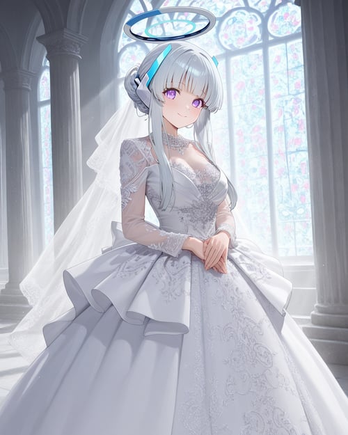 Wedding dress: The Silver Queen by miaomiao on Tensor.Art