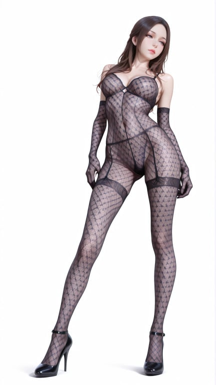 黑丝4套，black sheer bodysuit-4 by reprinter on Tensor.Art