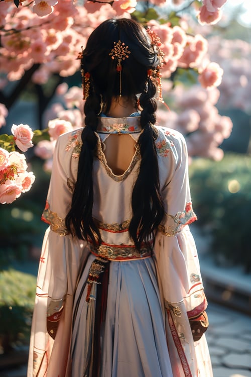 花丛中的古风美女 by tensorxy on Tensor.Art