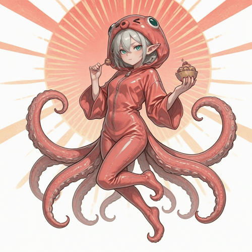 衣装LoRA タコ着ぐるみ衣装 PixAI版LoRA by スライムナイト on Tensor.Art