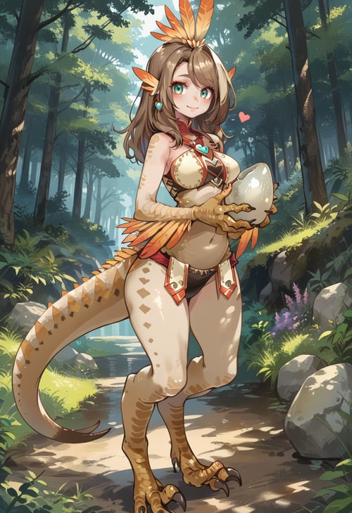 Monster Hunter - kulu-ya-ku girl(クルルヤック, 搔鳥) PonyX by miaomiao on Tensor.Art