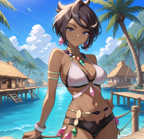 Tropical Village by background man 69420 on Tensor.Art