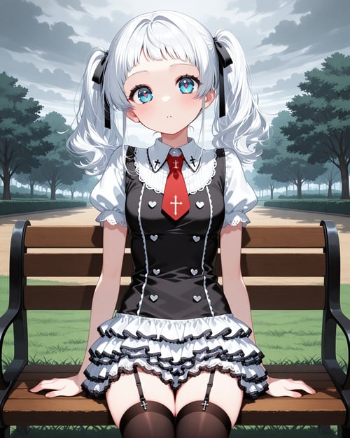 Lace frills short dress 3 by luxiaoai on Tensor.Art