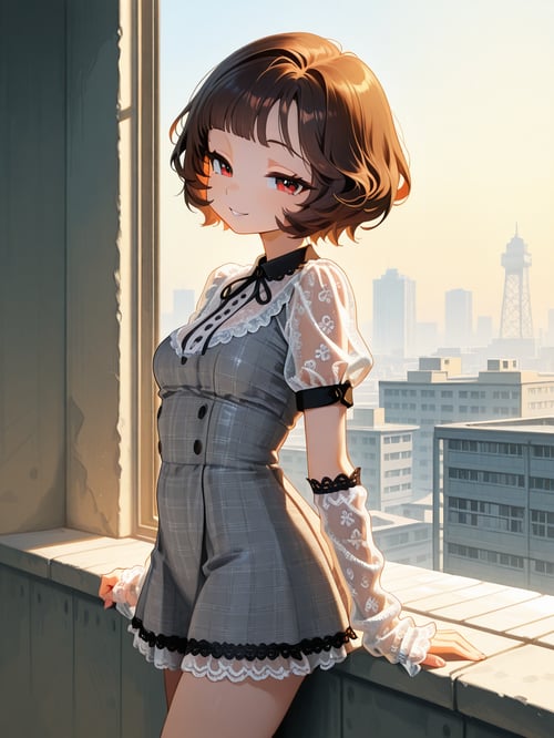 Lace frills short dress 2 by luxiaoai on Tensor.Art
