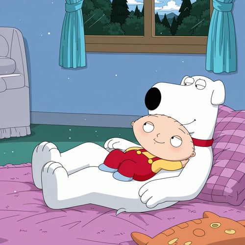 Boys and Dog - Stewie and Brian by Wizardludas on Tensor.Art