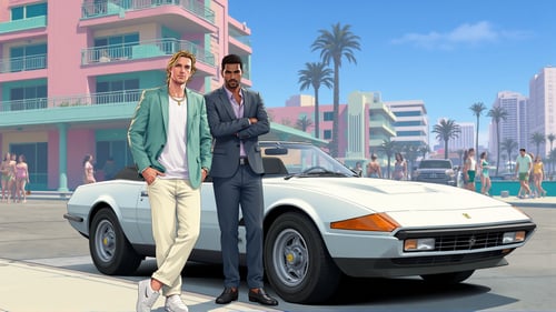 GTA 6 Style | Grand Theft Auto VI FLUX Style LoRA by Pebiss on Tensor.Art