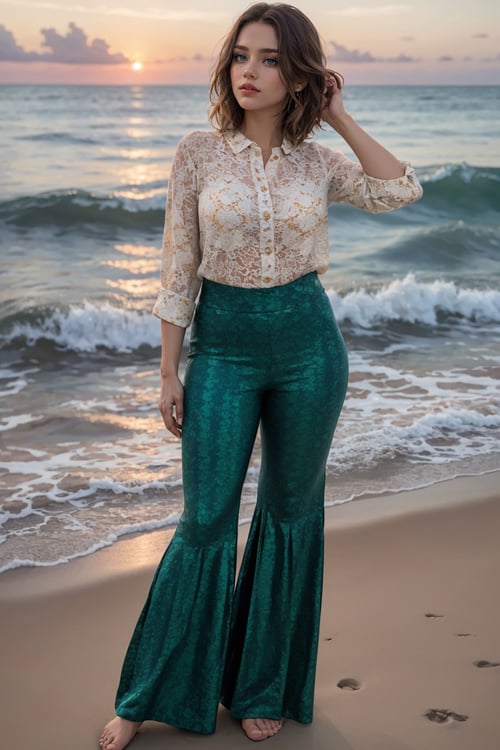 Mermaid Bellbottom Pants by deco on Tensor.Art