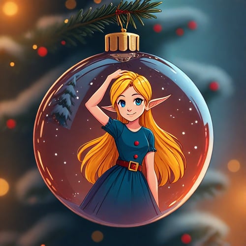 Christmas ball reflection by DragonNest23 on Tensor.Art