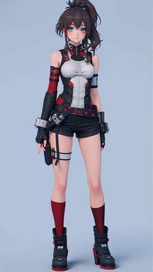 超跃薇丹蒂蓝眸褐发赛博朋克 by 福喜闲人 on Tensor.Art