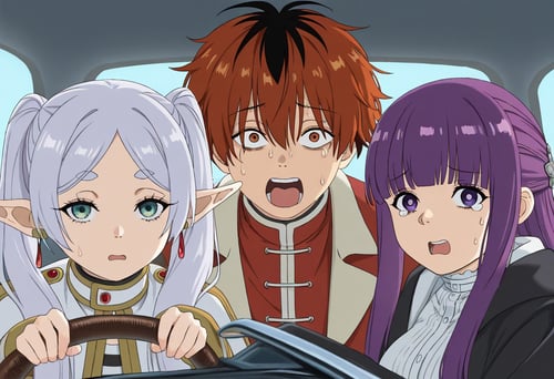 Pov Crashing Car - Power crashes Kobeni's car (Meme) by miniphak on Tensor.Art