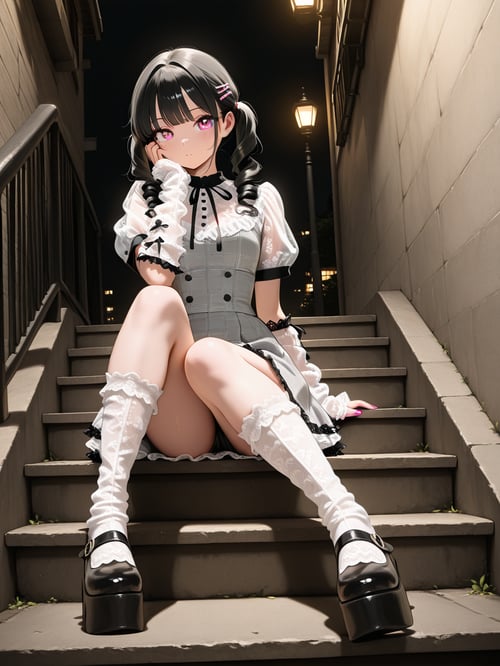 Lace frills short dress 2 by luxiaoai on Tensor.Art