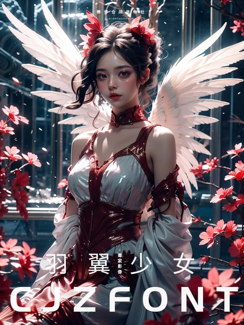 羽翼少女,浪漫与高贵气质的少女 by 毒法师 on Tensor.Art