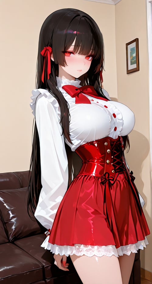 Romantic Heart Corset & Lace Mini Dress Set by reprinter on Tensor.Art