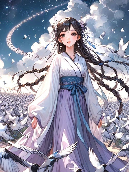 girl like magpie bridge by 鬼畫符 on Tensor.Art