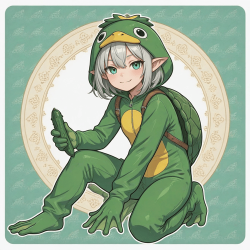 衣装LoRA 河童の着ぐるみ衣装 PixAI版LoRA by スライムナイト on Tensor.Art