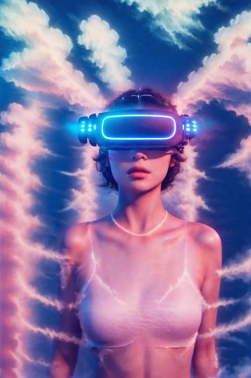 霓虹- head-mounted display  by 呱唧呱唧 on Tensor.Art