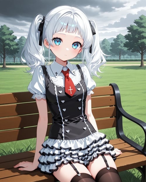 Lace frills short dress 3 by luxiaoai on Tensor.Art