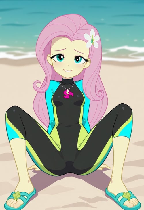 Fluttershy swimsuit | Equestria girls | illustriou by tupirish on Tensor.Art