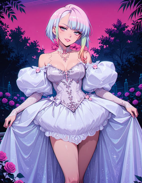 Sarah's Lamé Iridescent Ballgown | Labyrinth(1986) by miaomiao on Tensor.Art