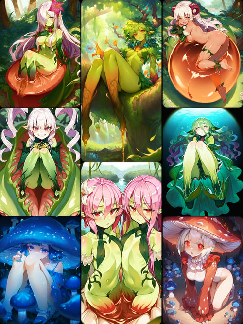 Plant Girl Concepts - Monster Girl Encyclopedia - by JAS2024 on Tensor.Art