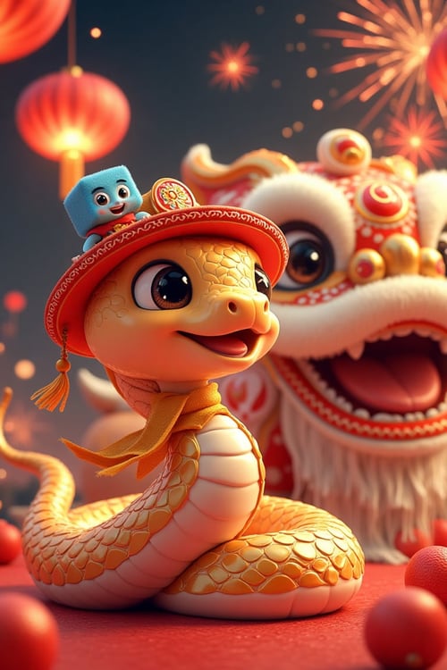 FLUX Cute Cartoon Snake 3D by LH by Jackie92 on Tensor.Art