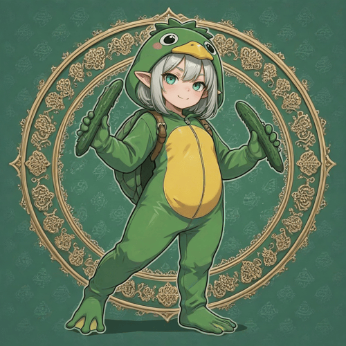衣装LoRA 河童の着ぐるみ衣装 PixAI版LoRA by スライムナイト on Tensor.Art