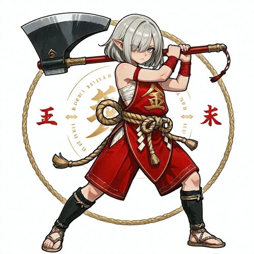 衣装LoRA 金太郎風衣装 PixAI版_LoRA by スライムナイト on Tensor.Art
