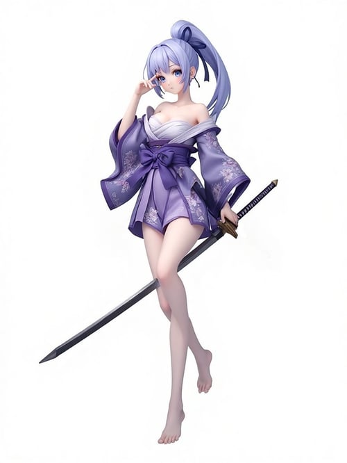 Swordswoman in purple by Hidden dragon X on Tensor.Art