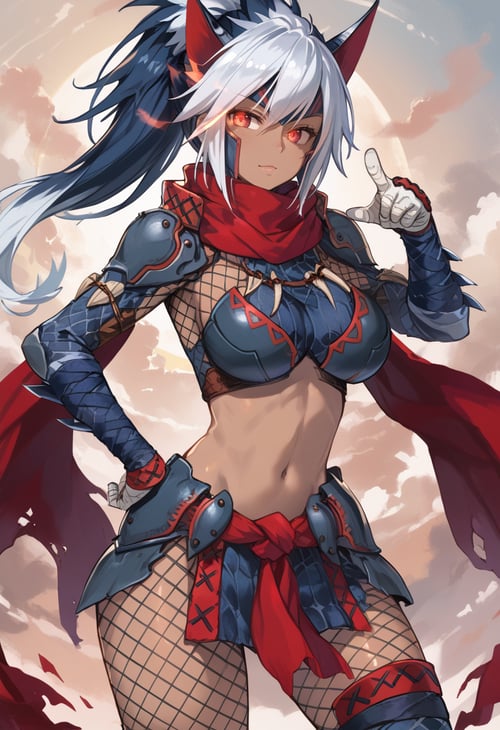 Monster Hunter-Silverwind Nargacuga Armor(ナルガ装備) by miaomiao on Tensor.Art