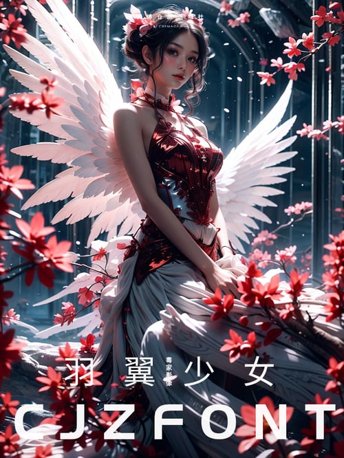 羽翼少女,浪漫与高贵气质的少女 by 毒法师 on Tensor.Art