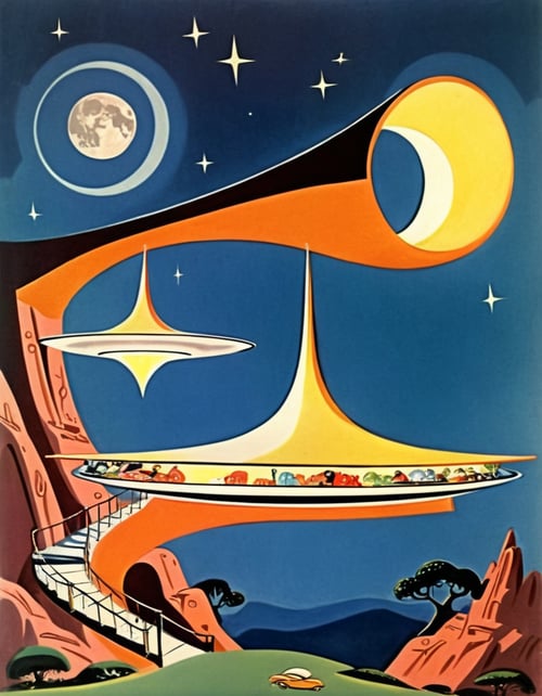 Mid-Century Cartoon Style by inknoir on Tensor.Art