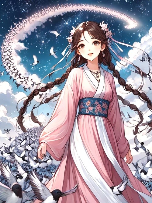 girl like magpie bridge by 鬼畫符 on Tensor.Art