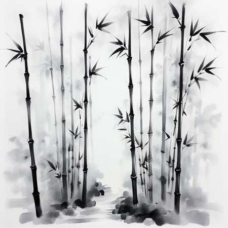 Zen Ink Wash Sumi-e by Aenima on Tensor.Art