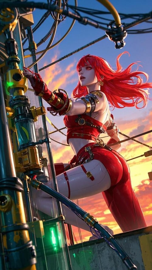 Cyberpunk chainsaw girl-flux1.0 by searn on Tensor.Art