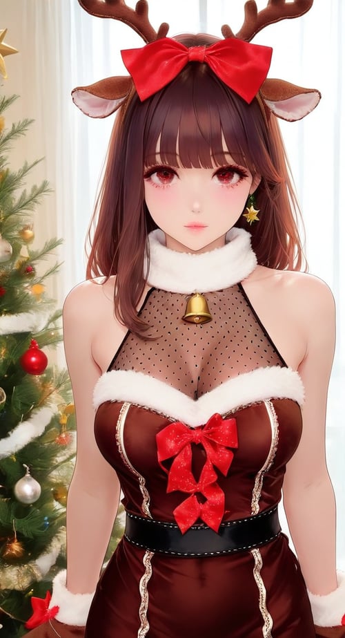 Christmas Reindeer Temptation Dress [clothing] by Min on Tensor.Art