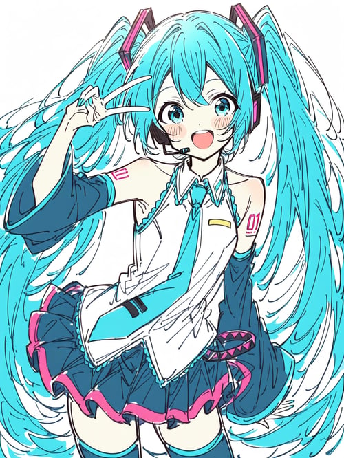 ラフスケッチLoRA - RoughSketch Memiha | Animagine XL 4.0 by 樺野めみは on Tensor.Art