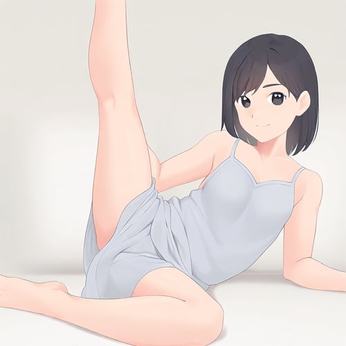 Lying down with leg up pose by Min on Tensor.Art