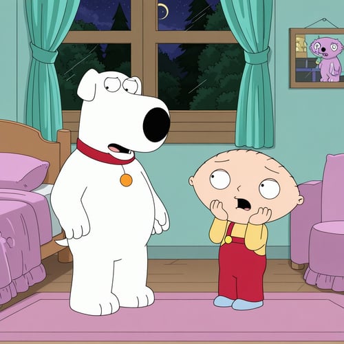 Boys and Dog - Stewie and Brian by Wizardludas on Tensor.Art