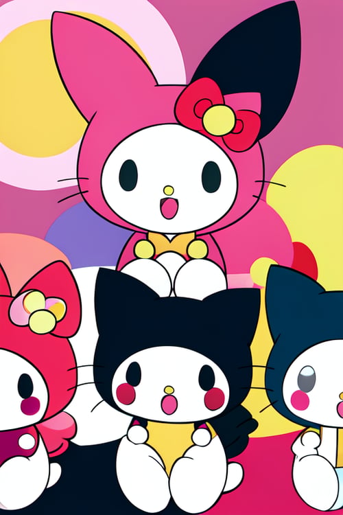 Hello Kitty, My Melody, Kuromi - Main Sanrio Chara by ArtyEmolga (OLD) on Tensor.Art