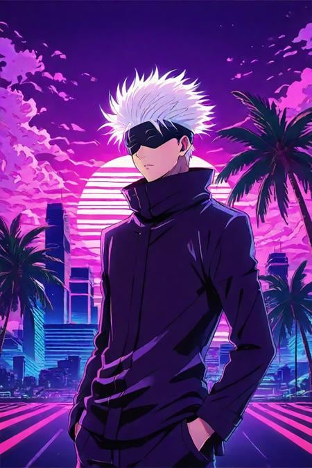 Vaporwave anime style illustriousXL by zura_janai by user_680967095118289292 on Tensor.Art